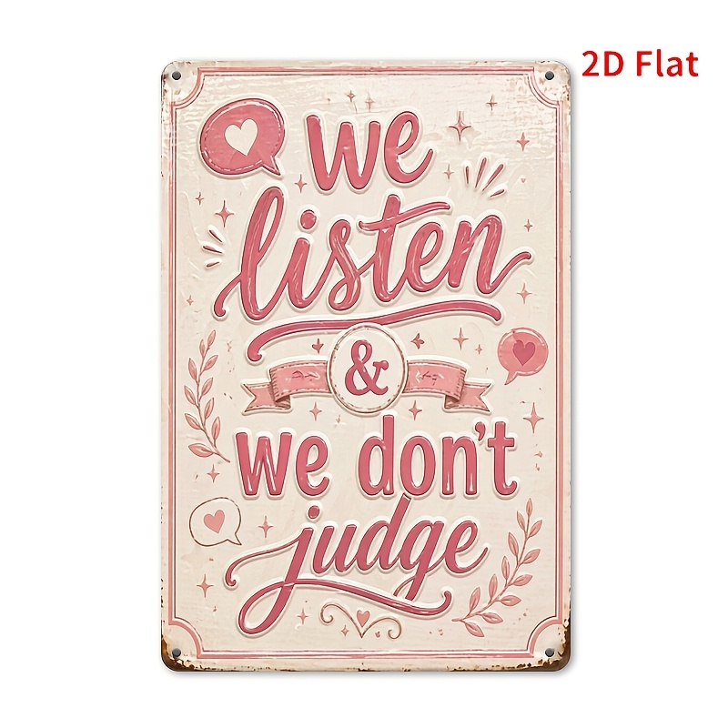Home Decor Quotes - Heart Quote Metal Plaque 2D Flat