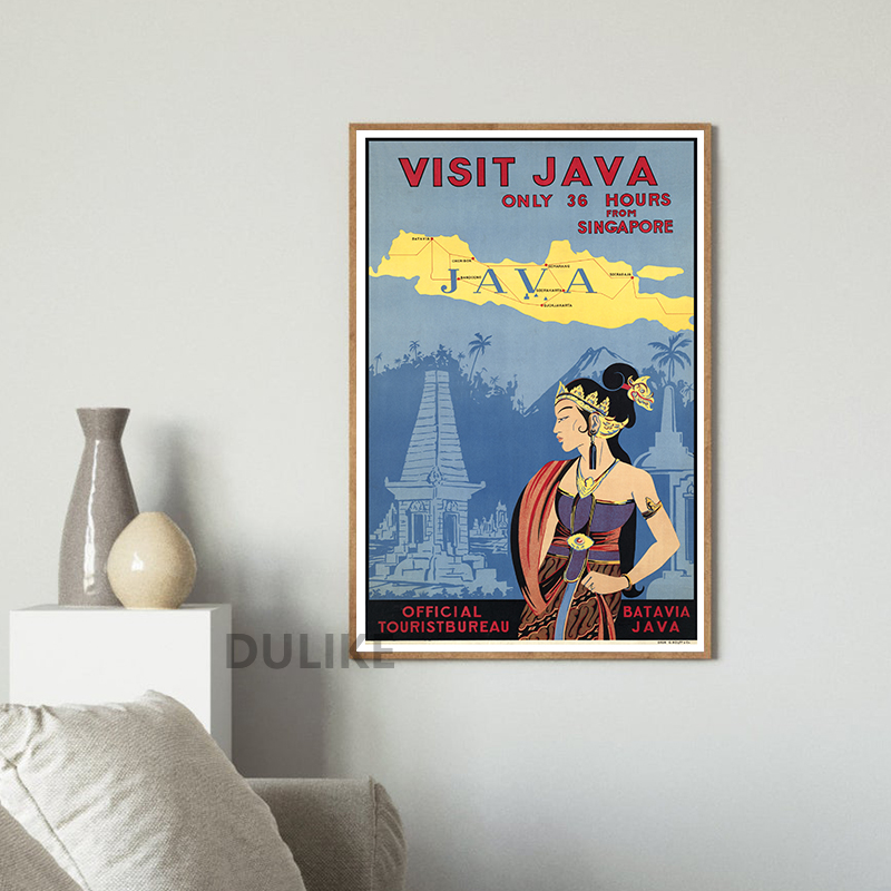 Bali Java Vintage Travel Poste - огляд і ціна Home Decor Bali