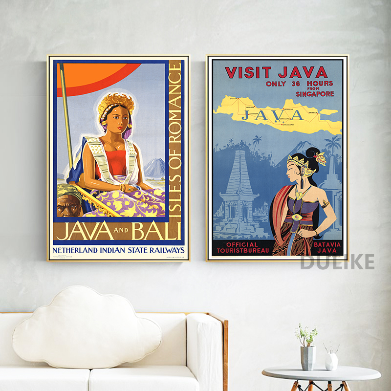 Bali Java Vintage Travel Poste - огляд і ціна Home Decor Bali