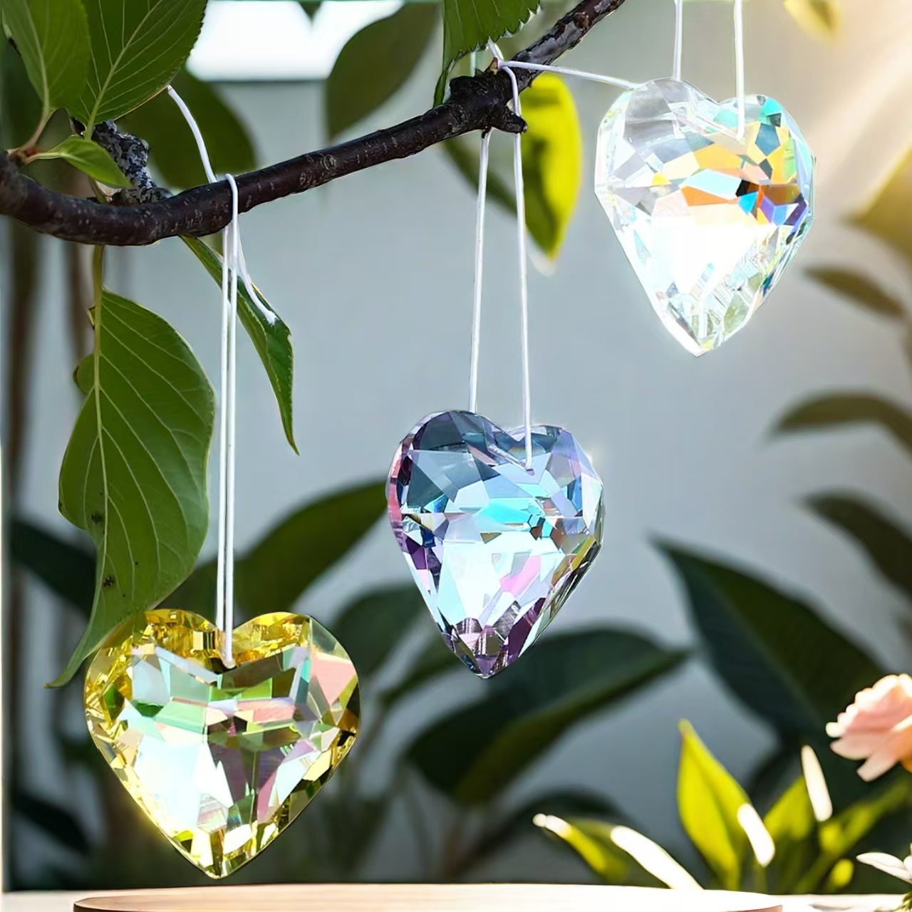 1pc45mm Heart Crystal Prism Su - огляд і ціна Crystal Sun Catcher