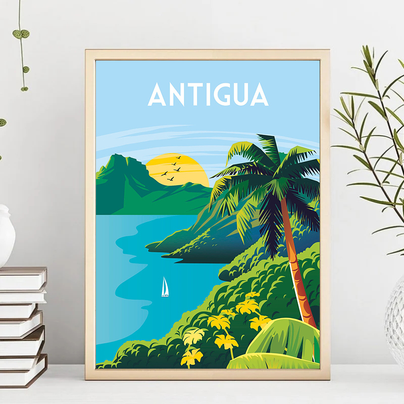 Travel Illustrated Canvas Pain - огляд і ціна Home Decor Bali