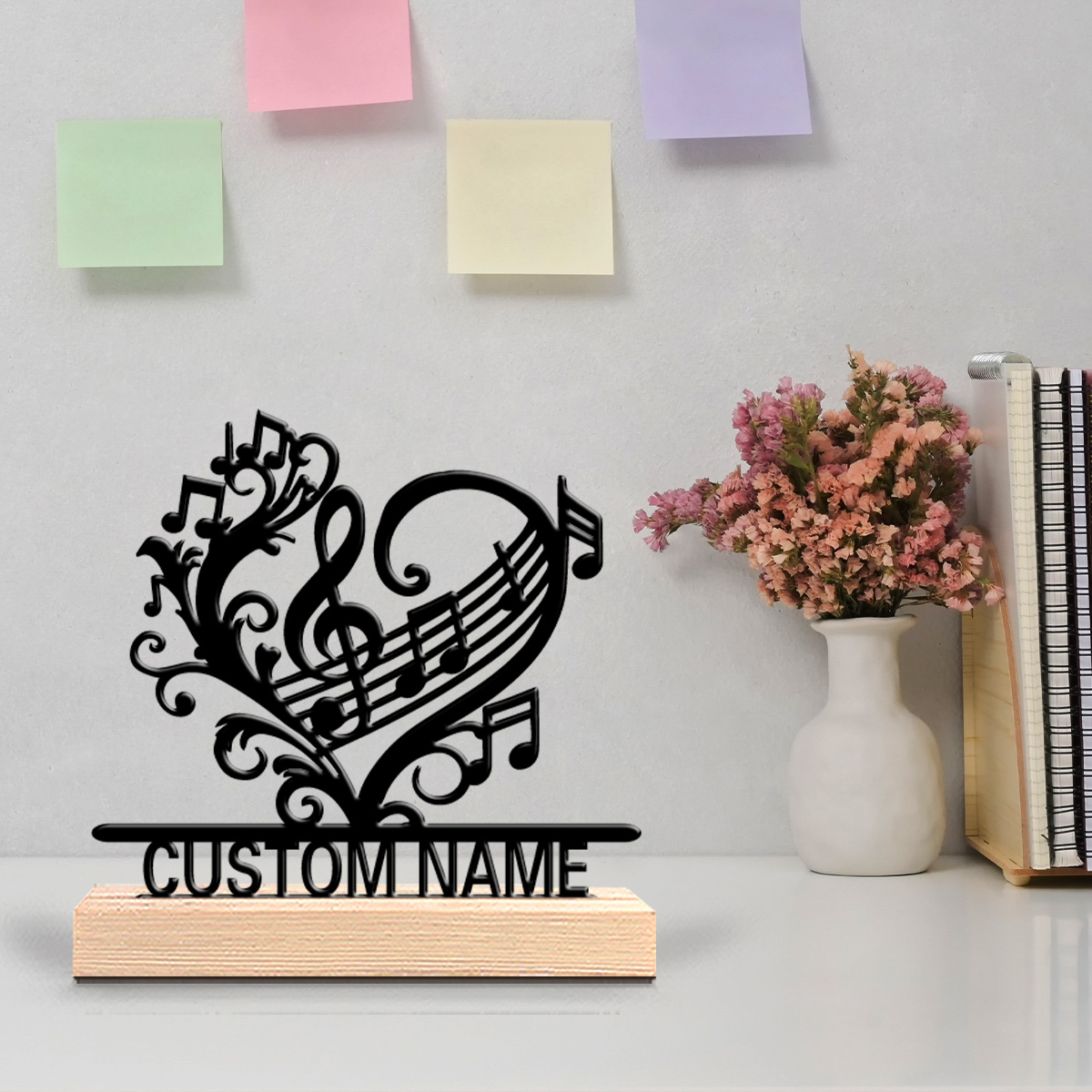 1pc music flower Custom Text M - огляд і ціна Home Decor Statue