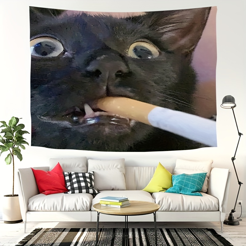 VIKAMA Funny Smoking Black Cat - огляд і ціна Home Decor Emoji