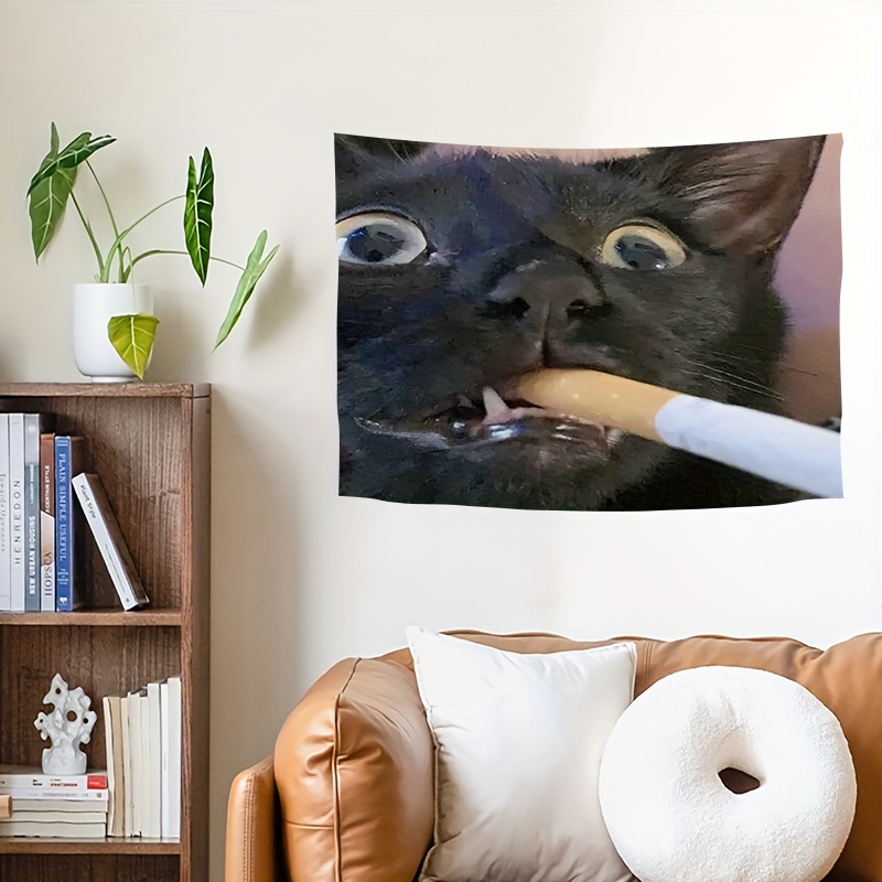 VIKAMA Funny Smoking Black Cat - огляд і ціна Home Decor Emoji