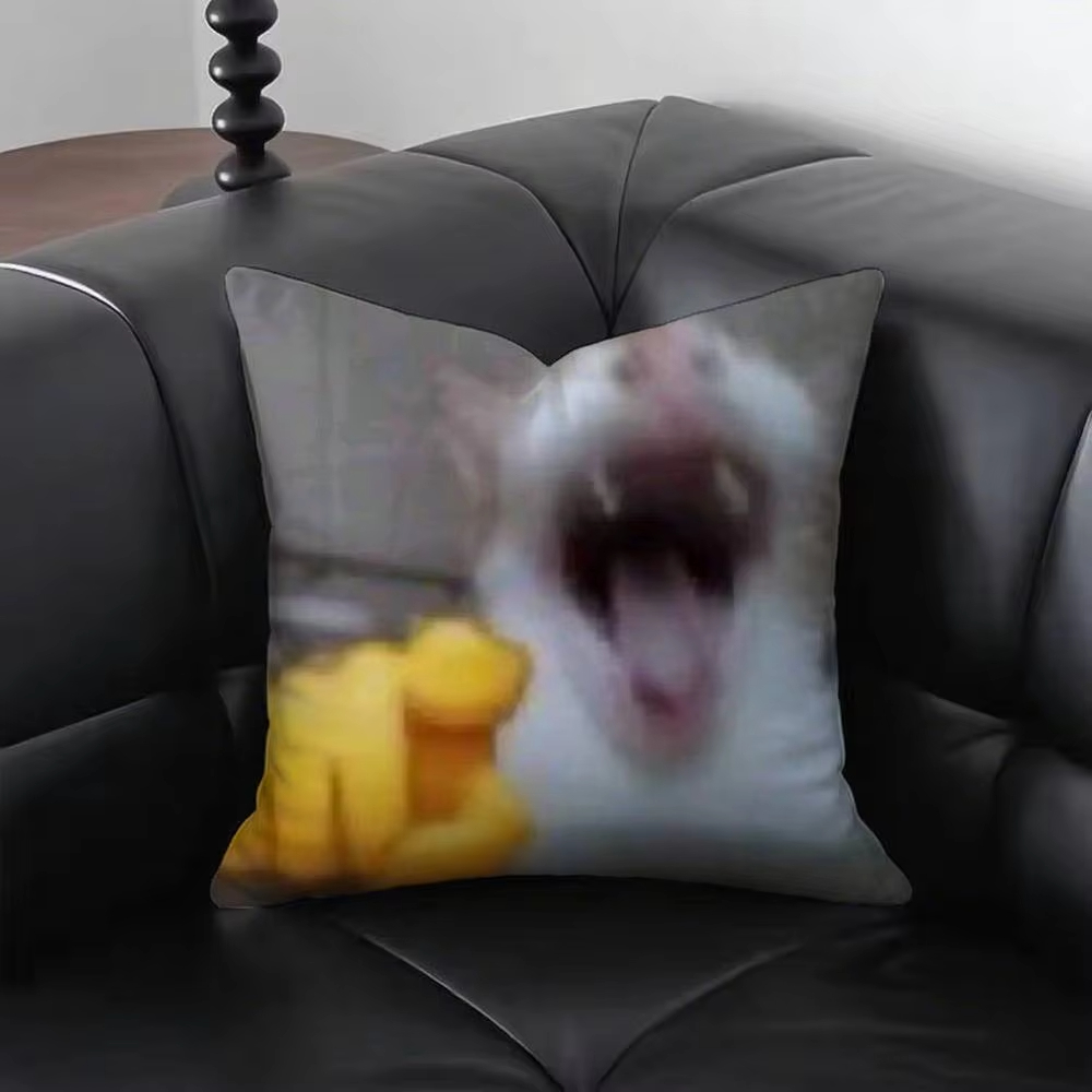 Funny Cat M-Meme Pillow Cover  - огляд і ціна Home Decor Emoji