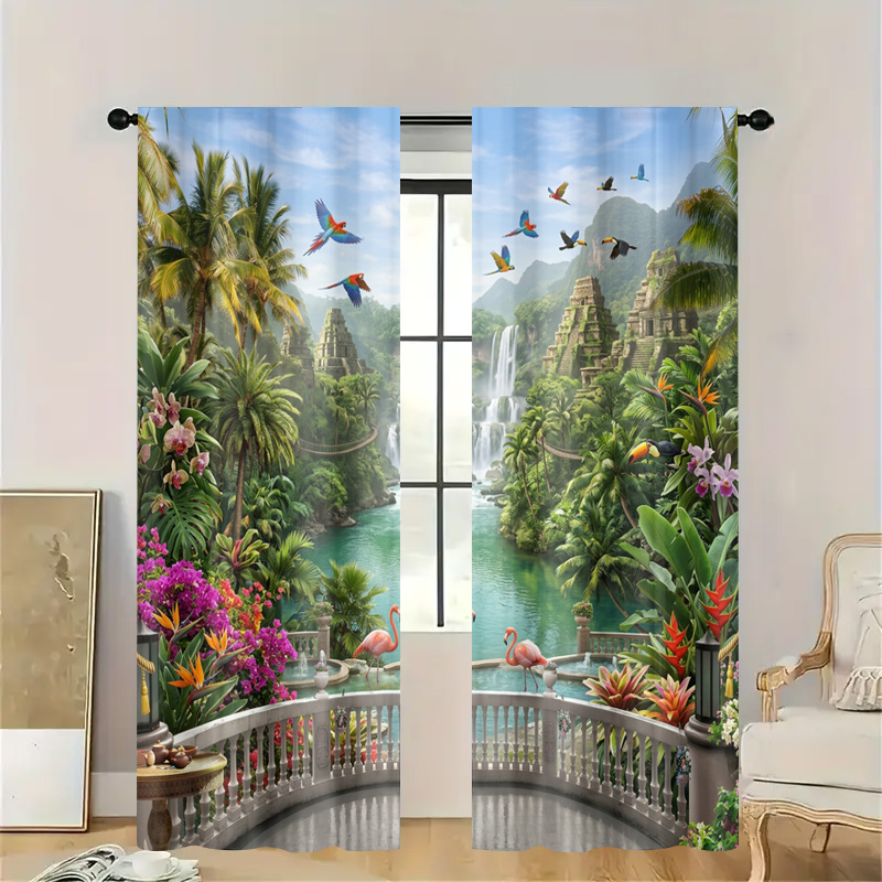 Vibrant Tropical Jungle Waterf - огляд і ціна Home Decor Bali