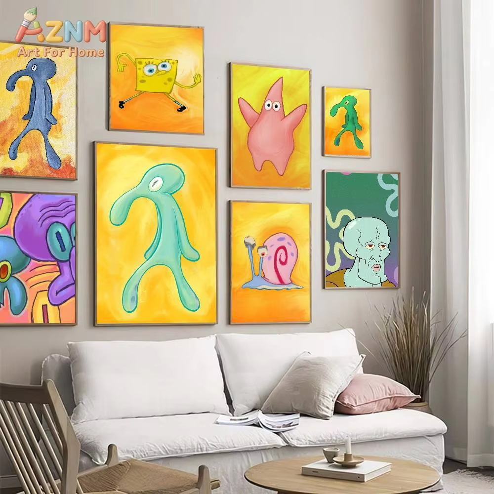 1pc AZMN SpongeBob SquarePants - огляд і ціна Geometric Wall Art