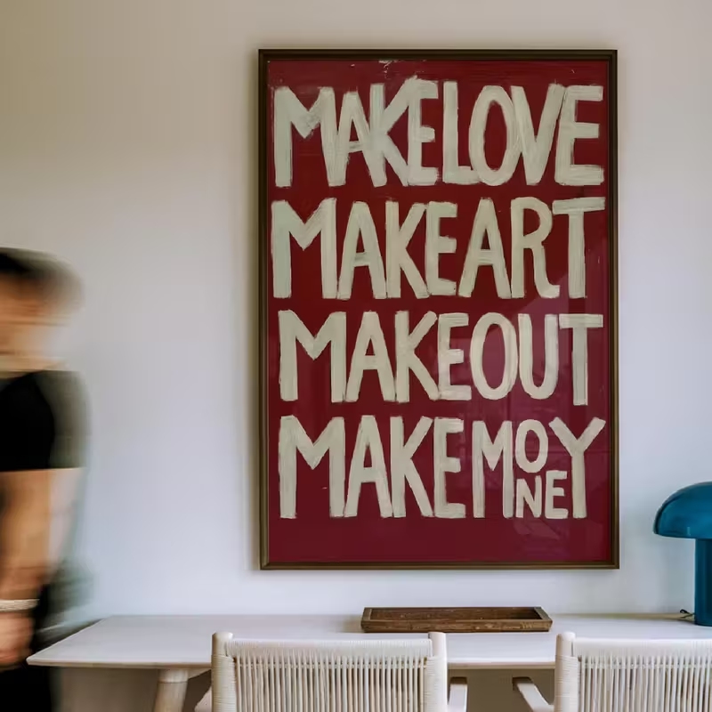 Modern,Retro Self Made Love Ki - огляд і ціна Home Decor Quotes
