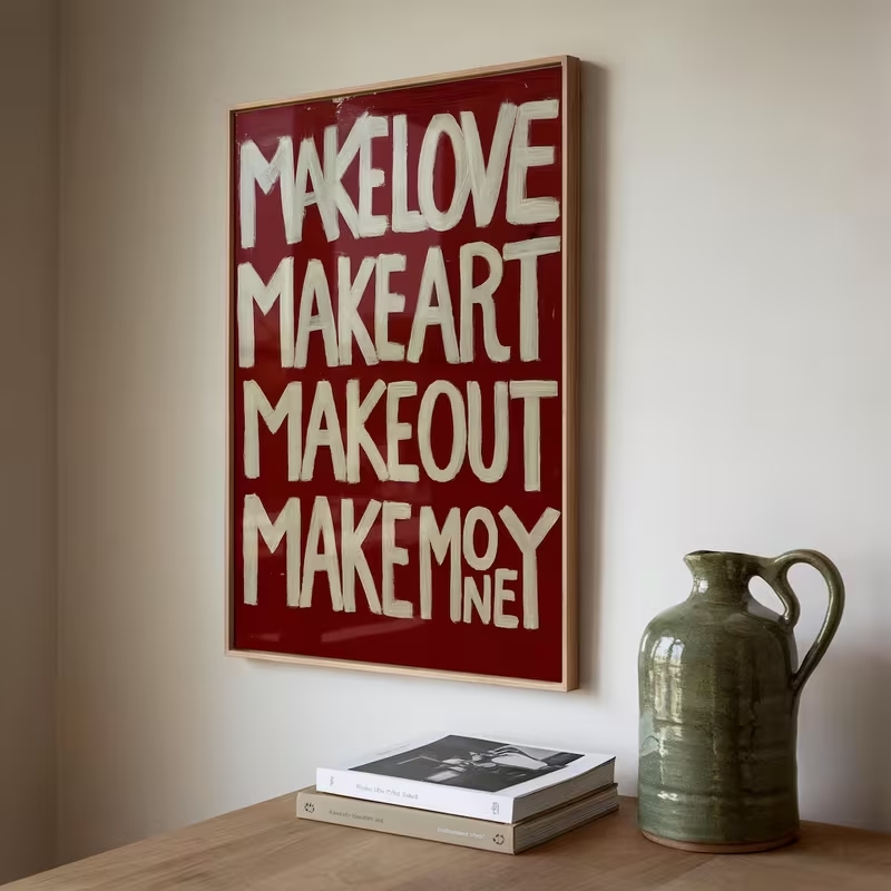 Modern,Retro Self Made Love Ki - огляд і ціна Home Decor Quotes