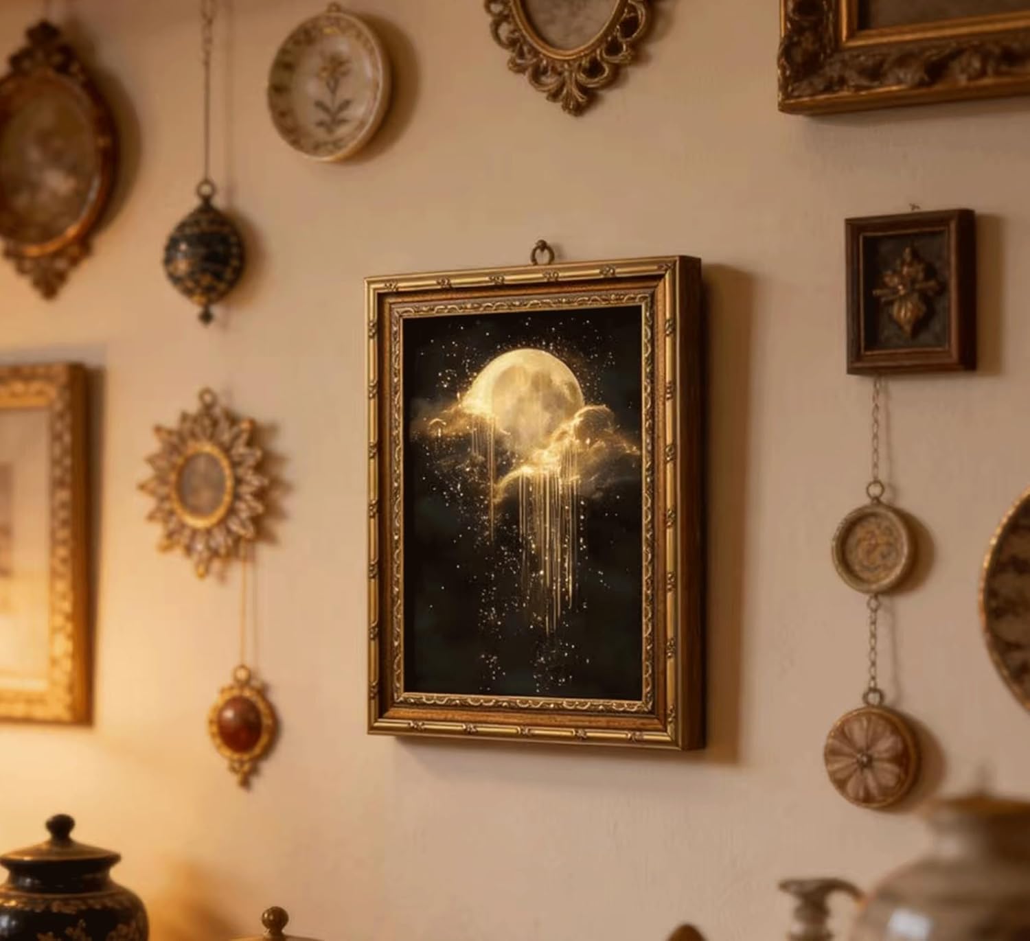 Antique Framed Celestial Canva - огляд і ціна Geometric Wall Art