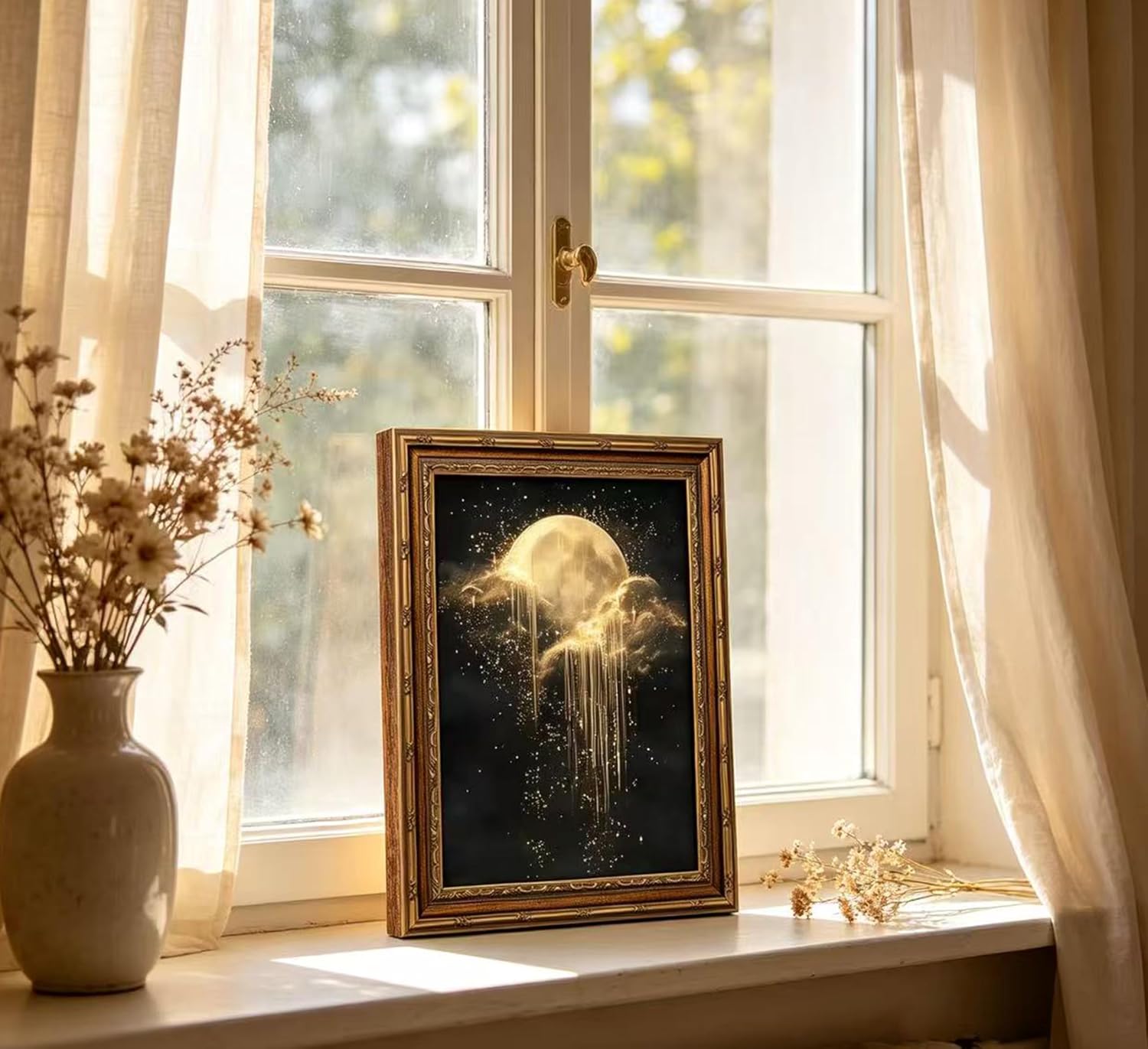 Antique Framed Celestial Canva - огляд і ціна Geometric Wall Art
