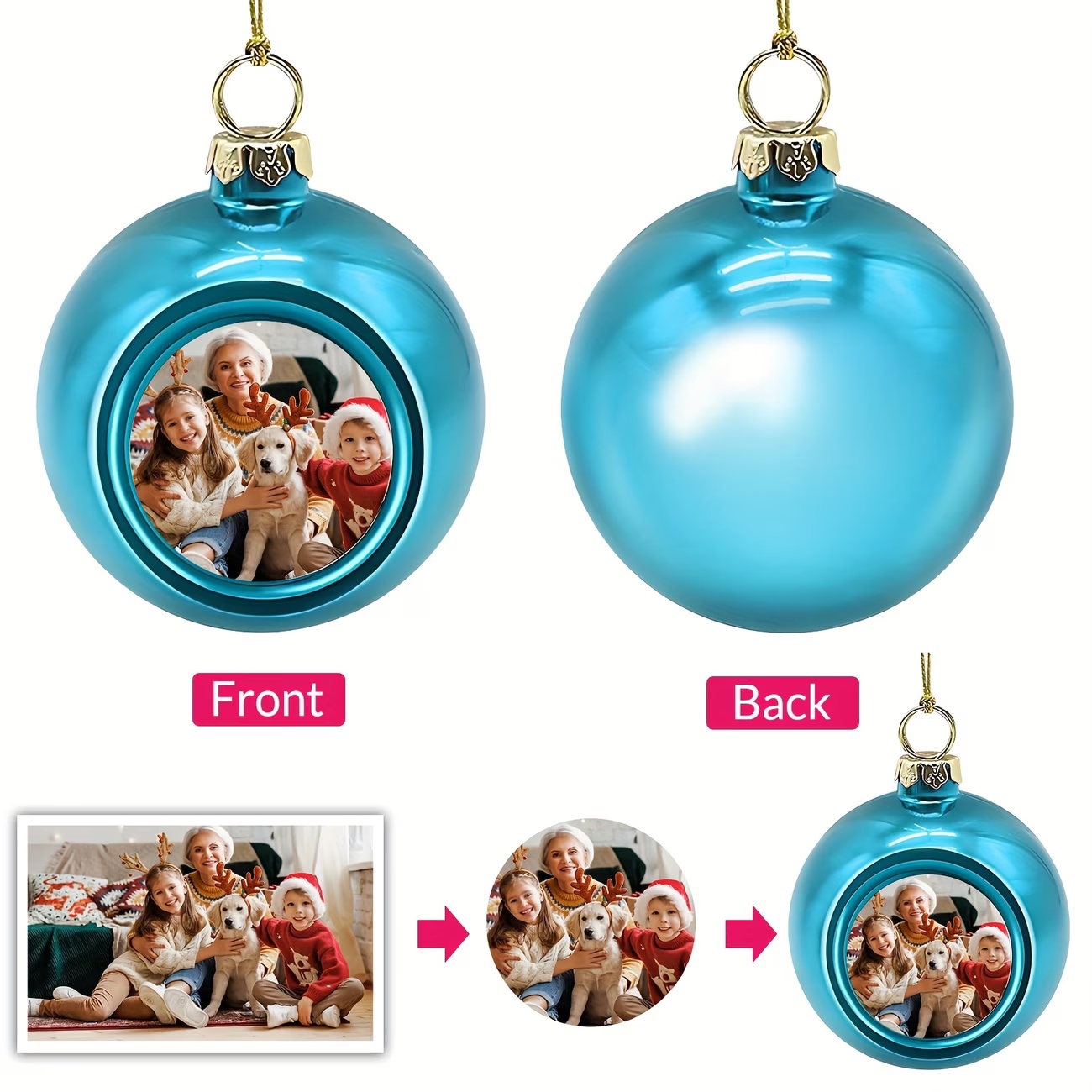 Custom Photo Christmas Ornamen - огляд і ціна Home Decor Tree