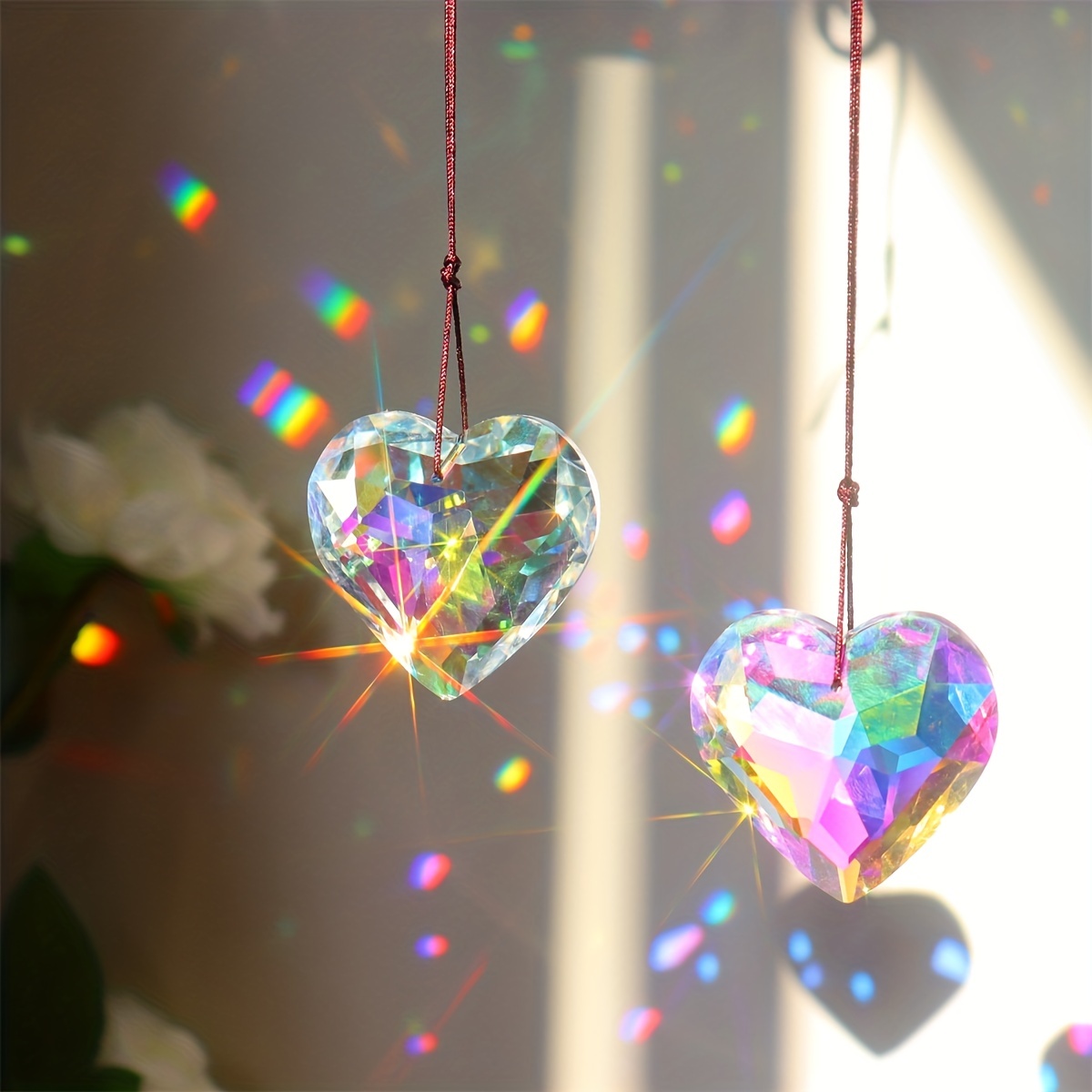 1pc Crystal Peach Prism Pendan - огляд і ціна Crystal Sun Catcher