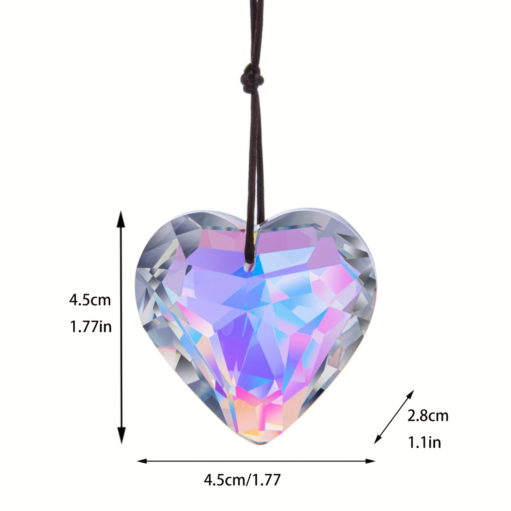 1pc Crystal Peach Prism Pendan - огляд і ціна Crystal Sun Catcher
