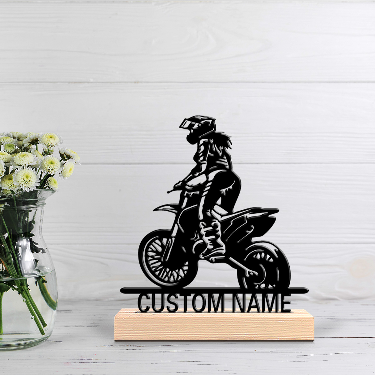 1pc Creative Motorcycle Girl C - огляд і ціна Home Decor Statue