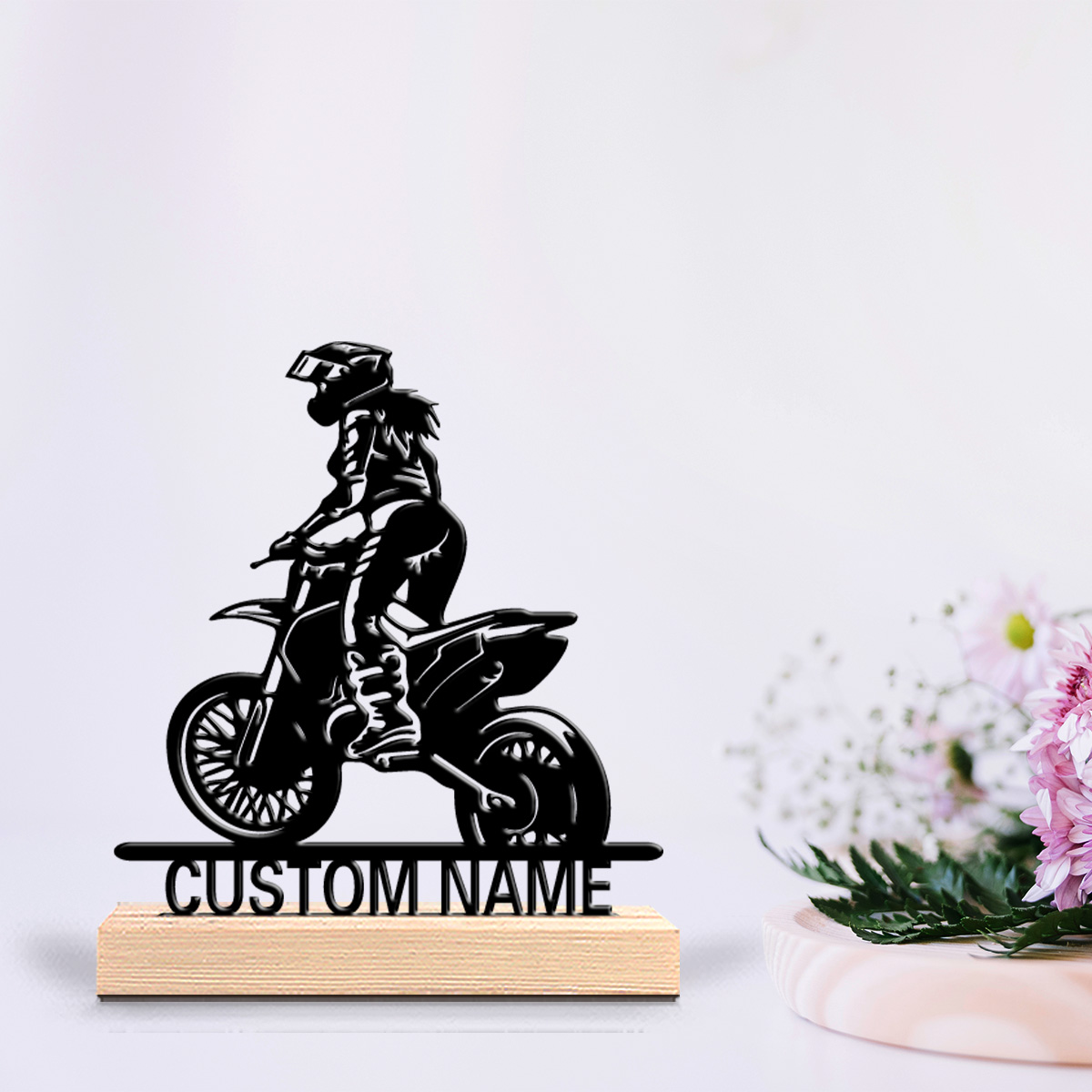 1pc Creative Motorcycle Girl C - огляд і ціна Home Decor Statue