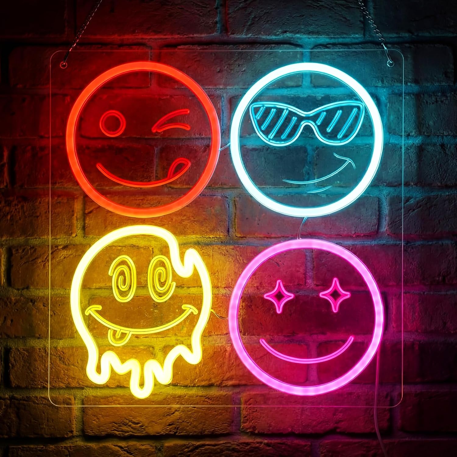 Cute Smiley Face LED Neon Sign - огляд і ціна Home Decor Emoji