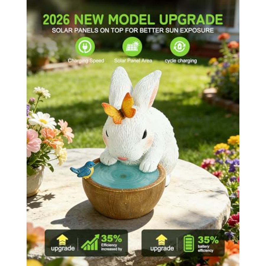 Solar Bunny Garden Outdoor Sta - огляд і ціна Home Decor Statue