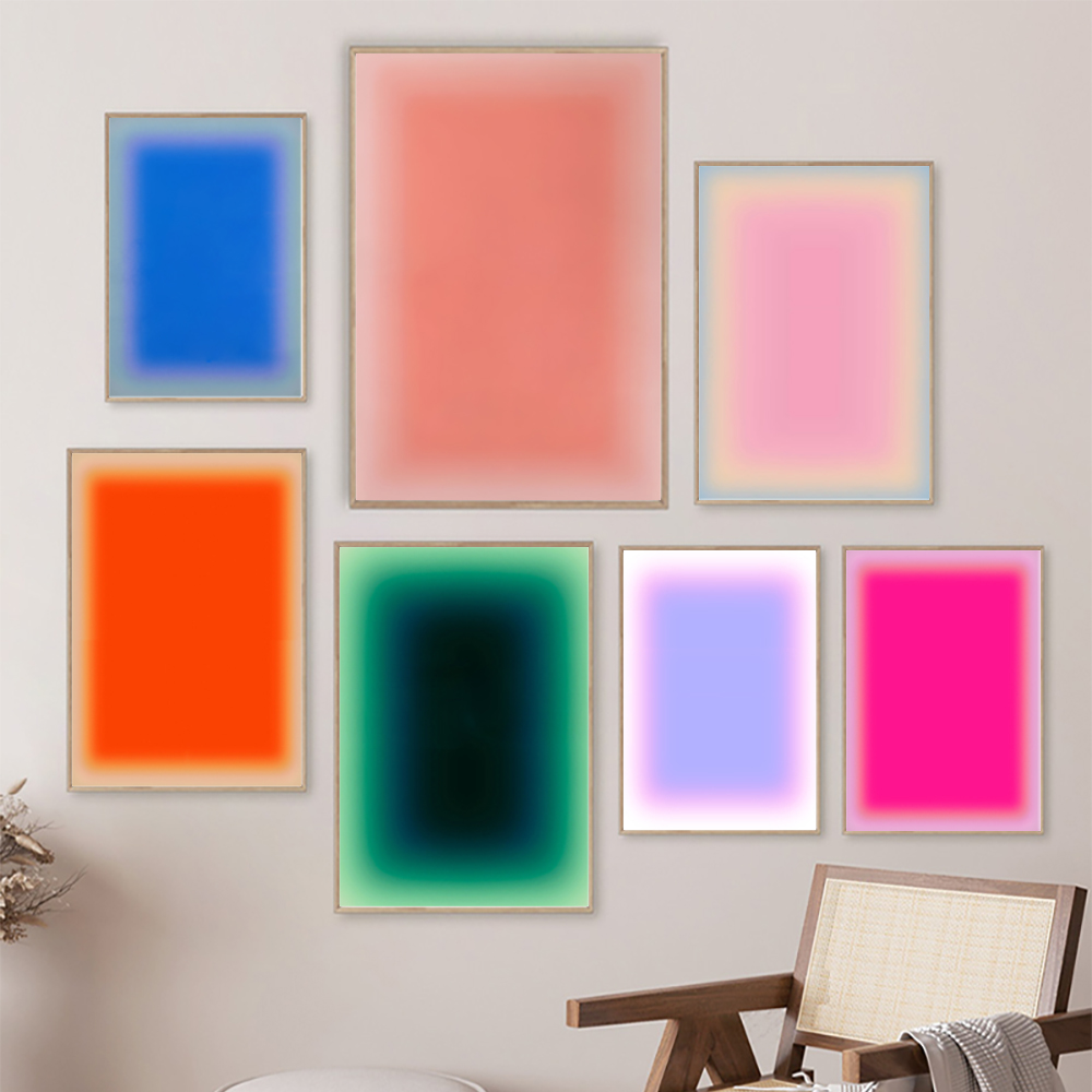 Gradient Art Print Colourful A - огляд і ціна Geometric Wall Art