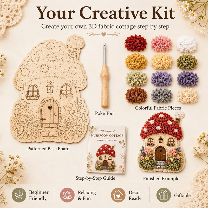 3D Mushroom House Poke Art DIY - огляд і ціна Home Decor Diy