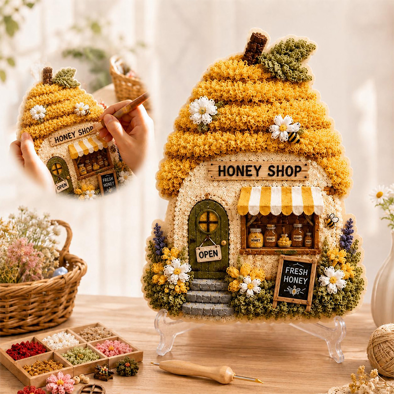 3D Mushroom House Poke Art DIY - огляд і ціна Home Decor Diy