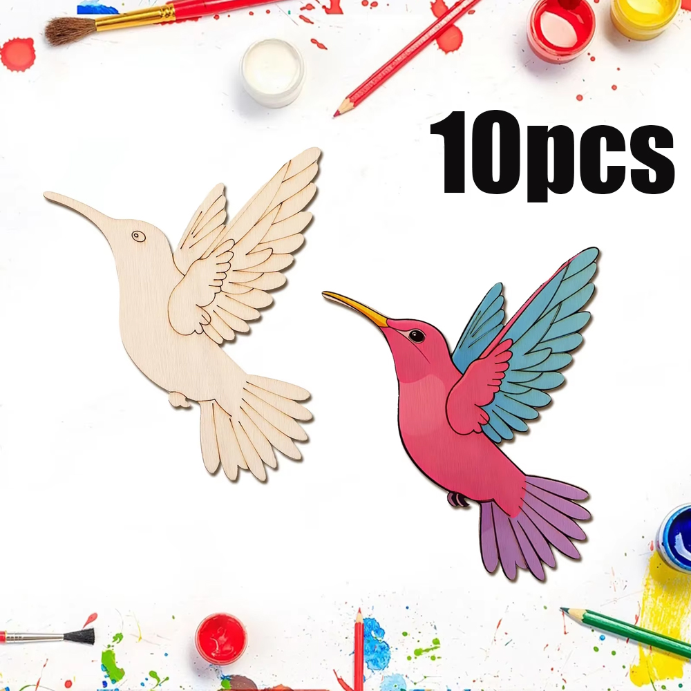 10pcs Unfinished Wood Animal B - огляд і ціна Home Decor Diy