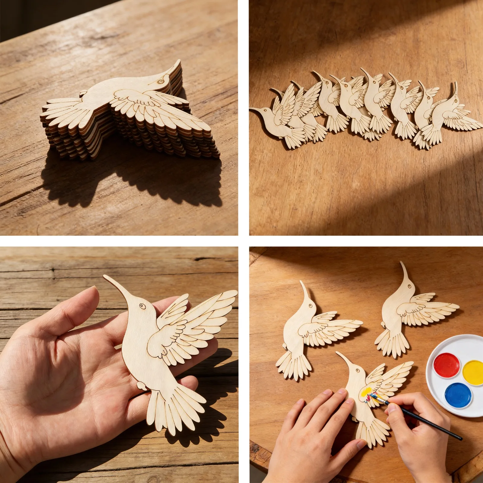 10pcs Unfinished Wood Animal B - огляд і ціна Home Decor Diy