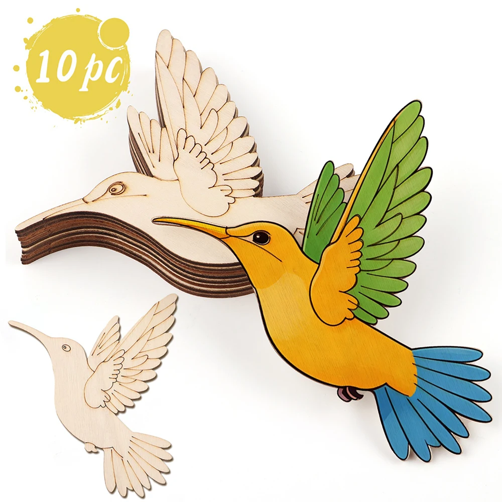 10pcs Unfinished Wood Animal B - огляд і ціна Home Decor Diy