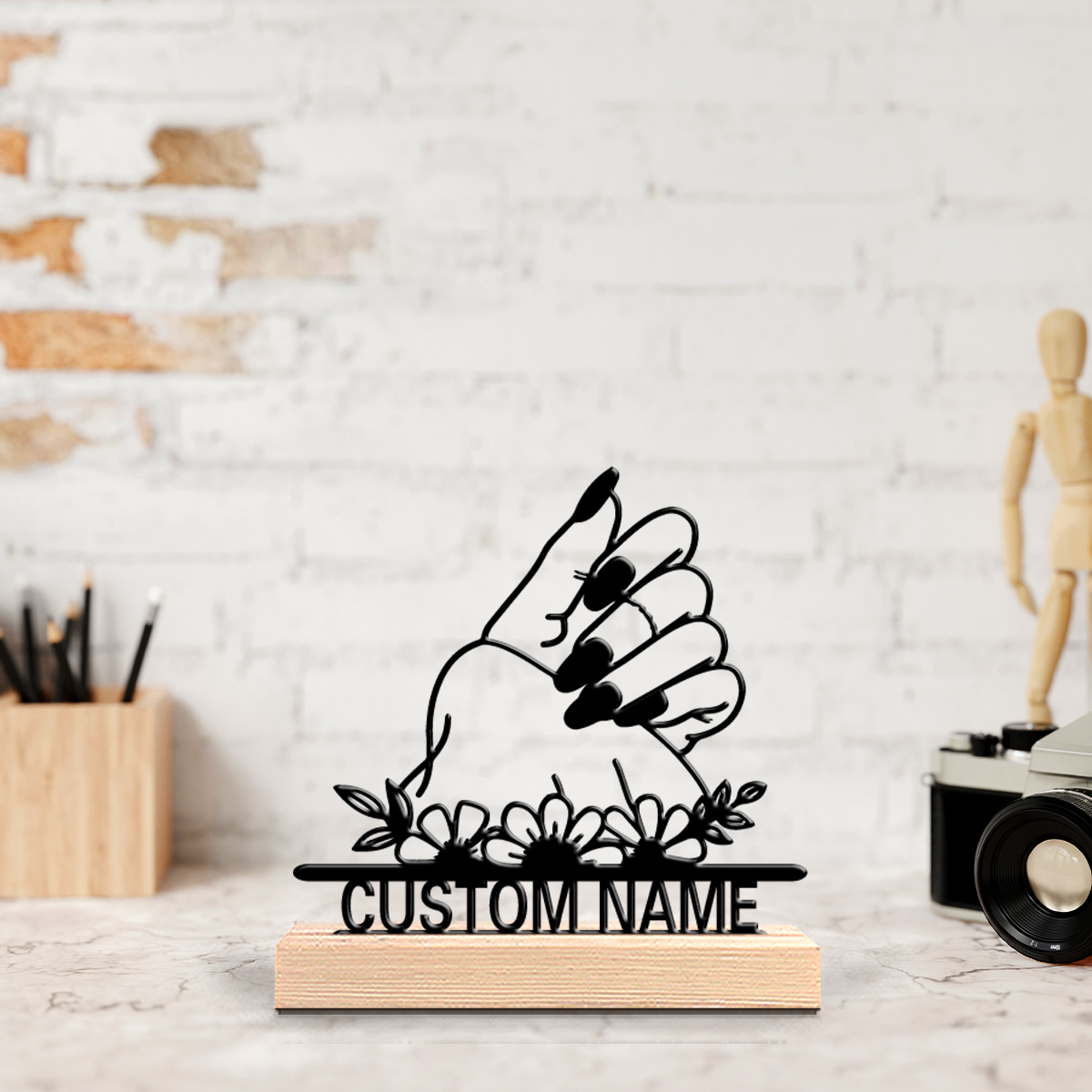 1pc salon nail Customized Lett - огляд і ціна Home Decor Statue
