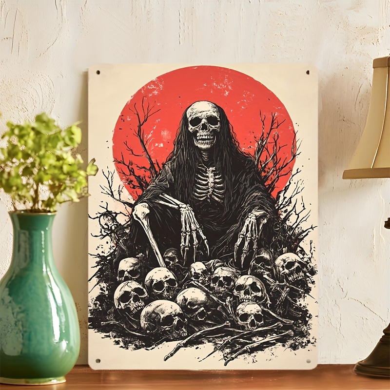 Gothic Skeleton Art Tin Sign - - огляд і ціна Home Decor Tree