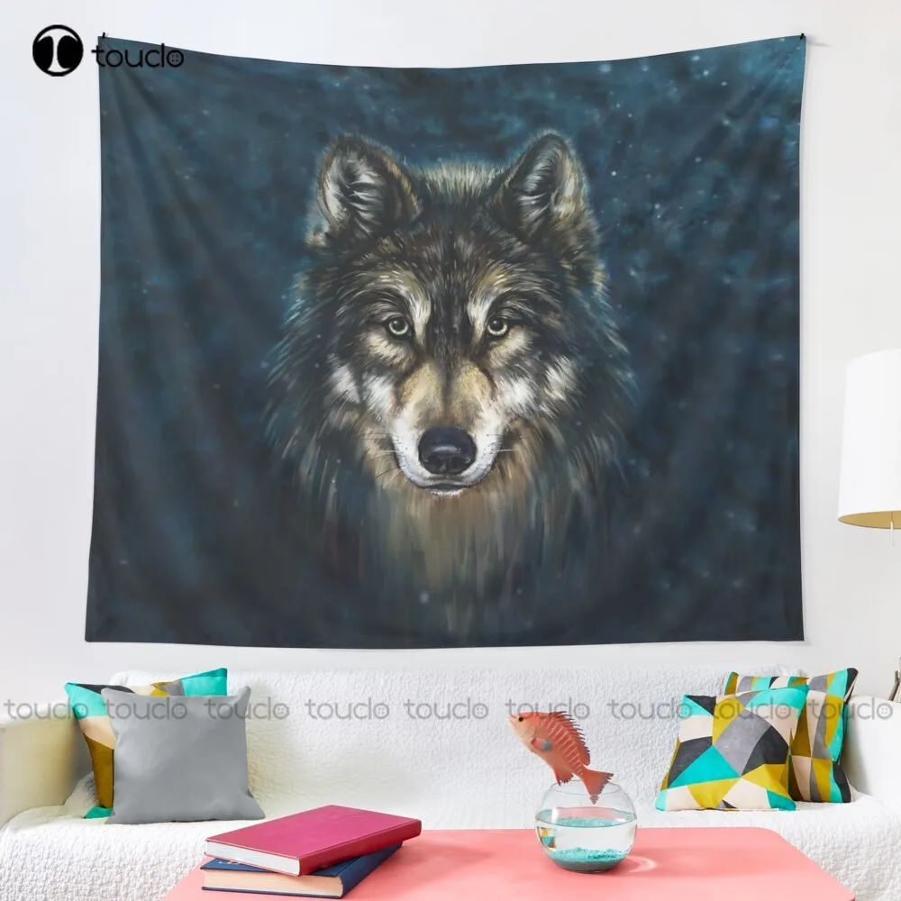 Artistic Wolf Face Tapestry Ta - огляд і ціна Home Decor Website Free