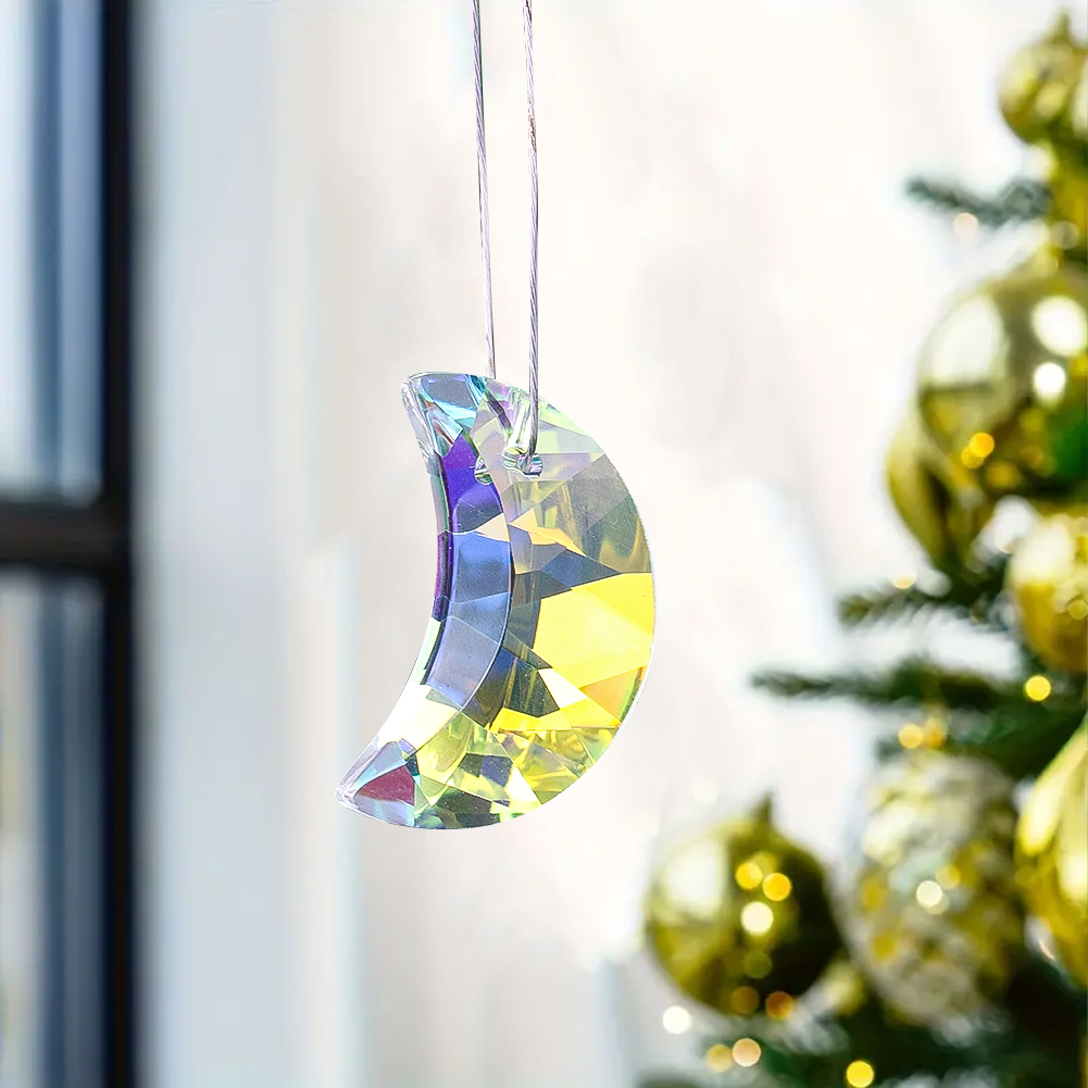5pcs 30mm Crystal Crescent Moo - огляд і ціна Crystal Sun Catcher
