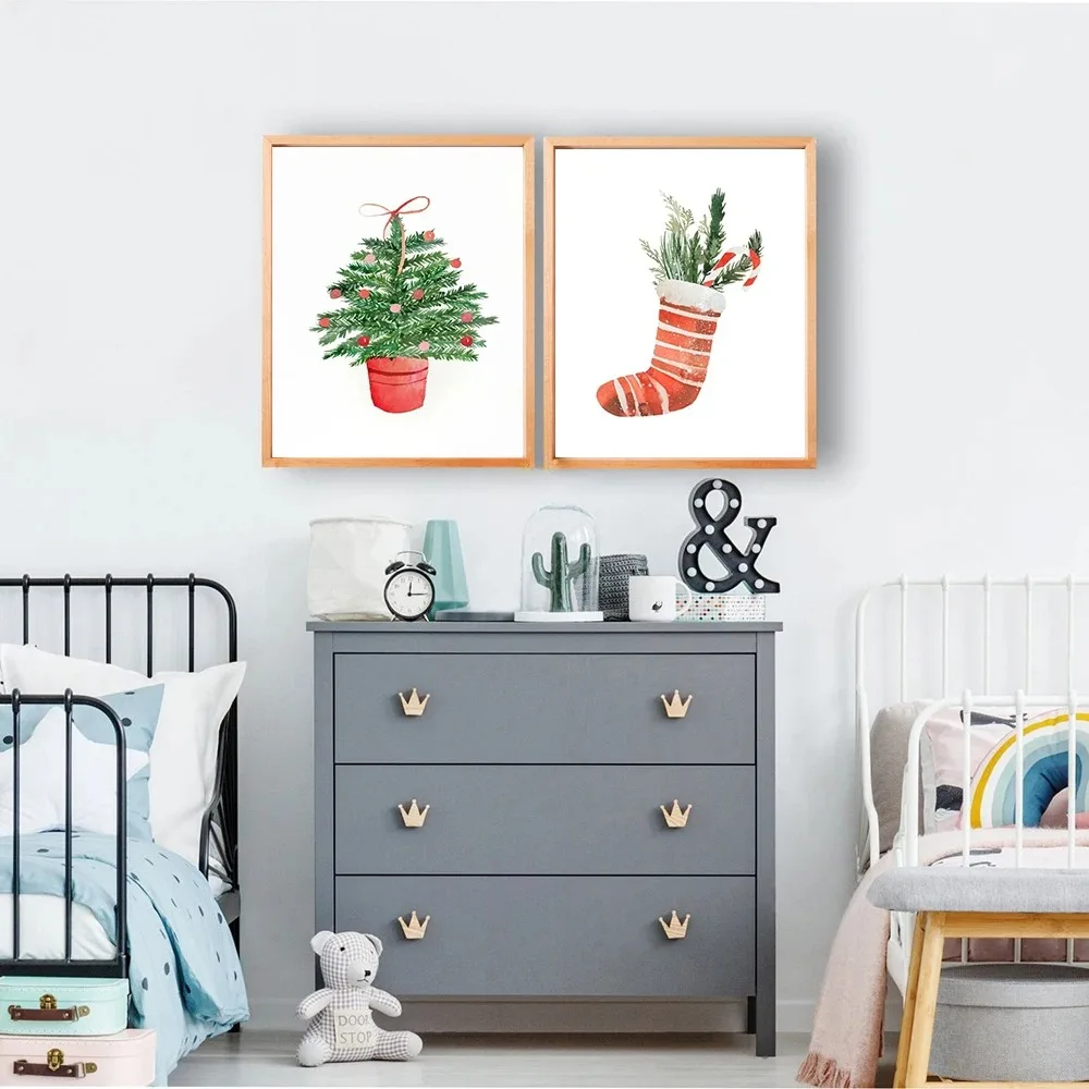 Cartoon Christmas Holiday Tree - огляд і ціна Geometric Wall Art
