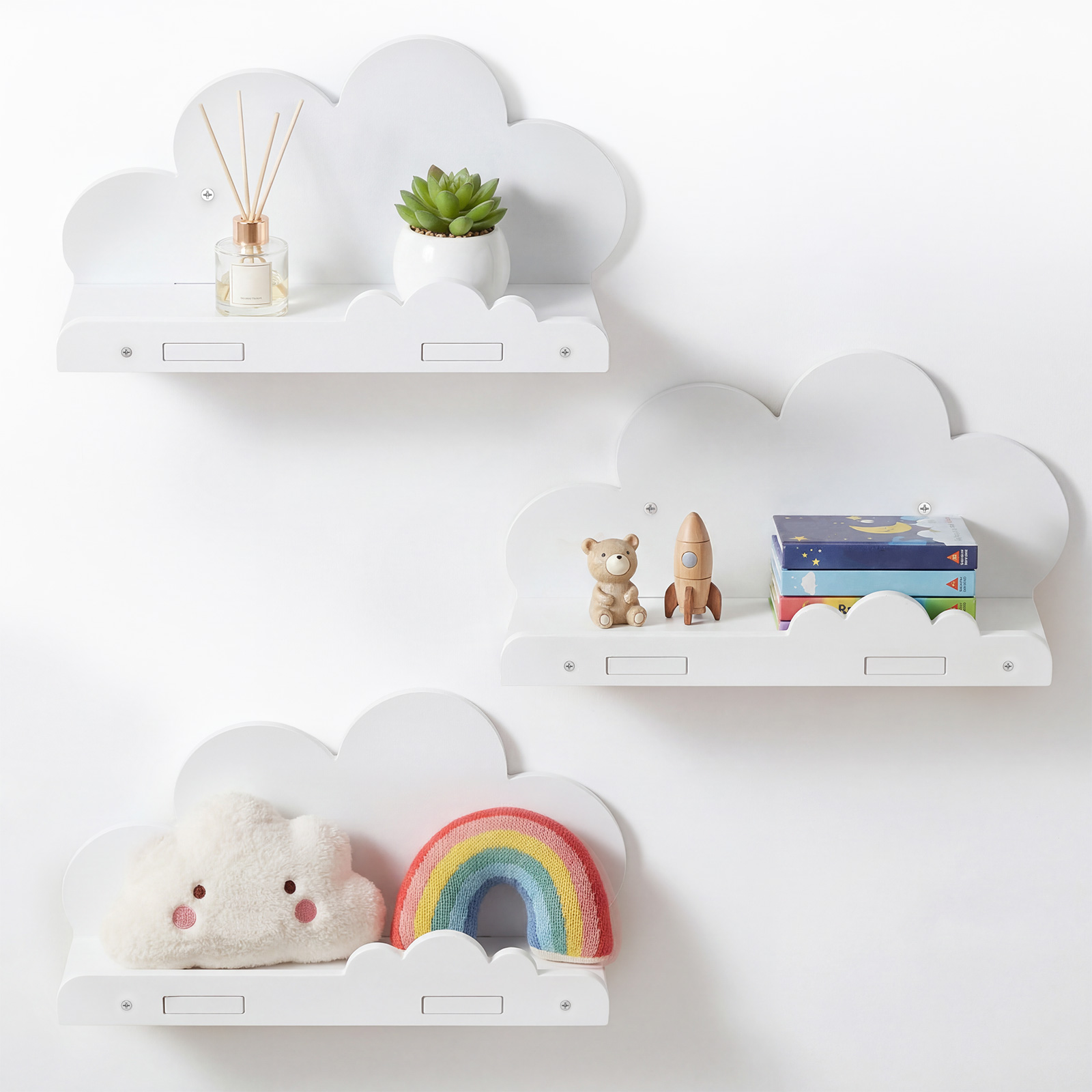 3 Pcs Cloud Shape Floating She - огляд і ціна Floating Shelves