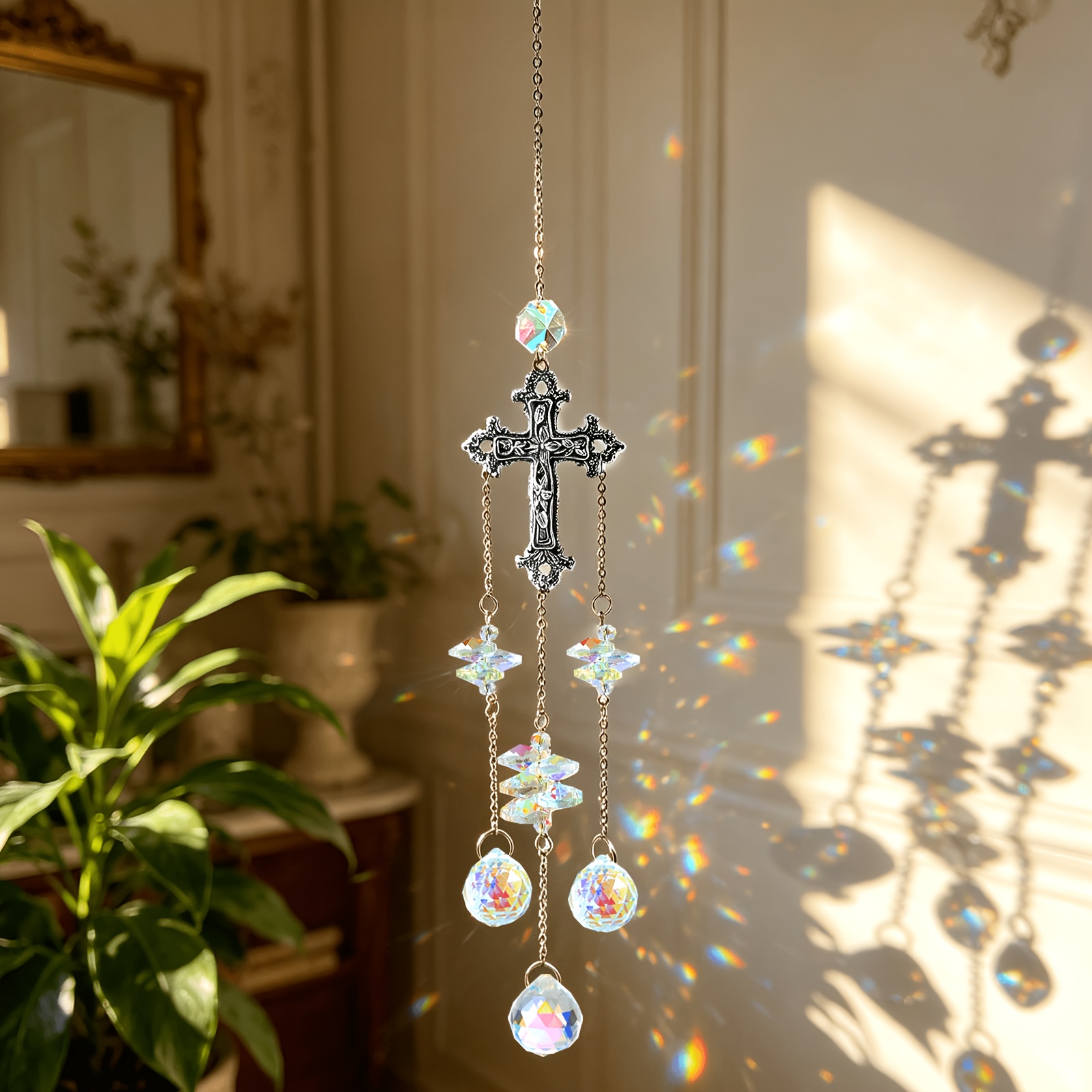 Cross-Shaped Sun Catcher Windo - огляд і ціна Crystal Sun Catcher