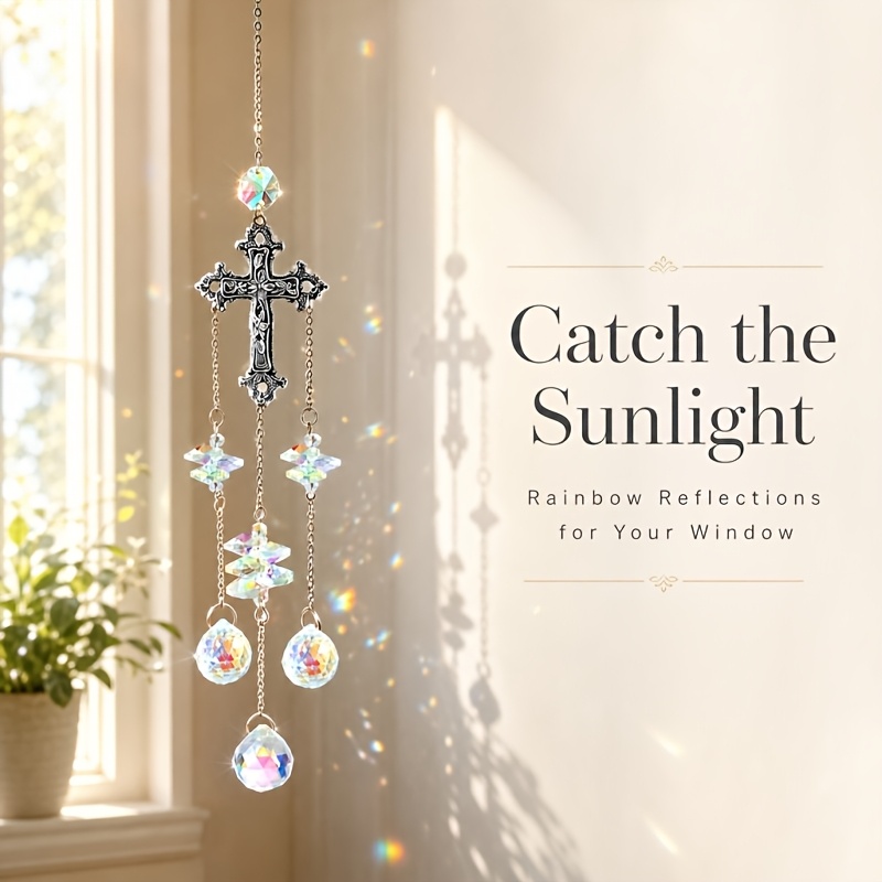 Cross-Shaped Sun Catcher Windo - огляд і ціна Crystal Sun Catcher