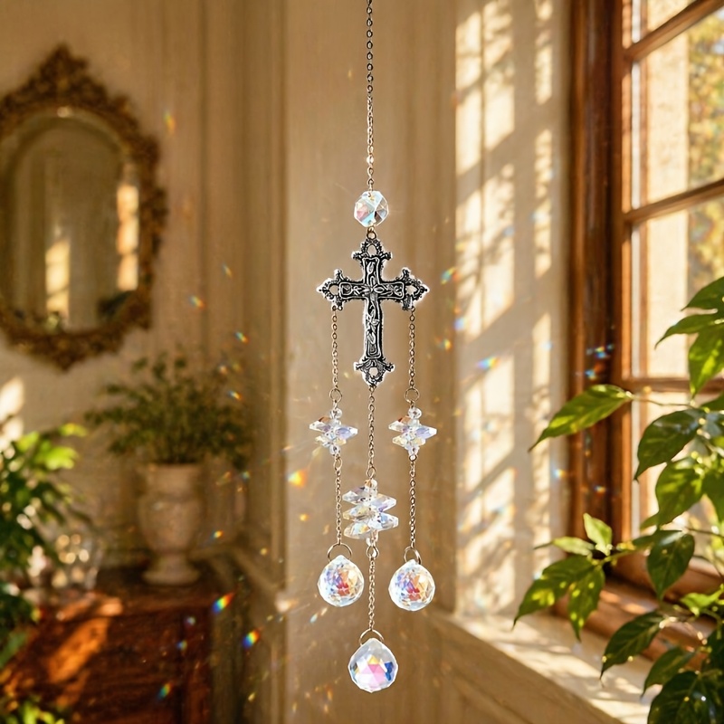 Cross-Shaped Sun Catcher Windo - огляд і ціна Crystal Sun Catcher