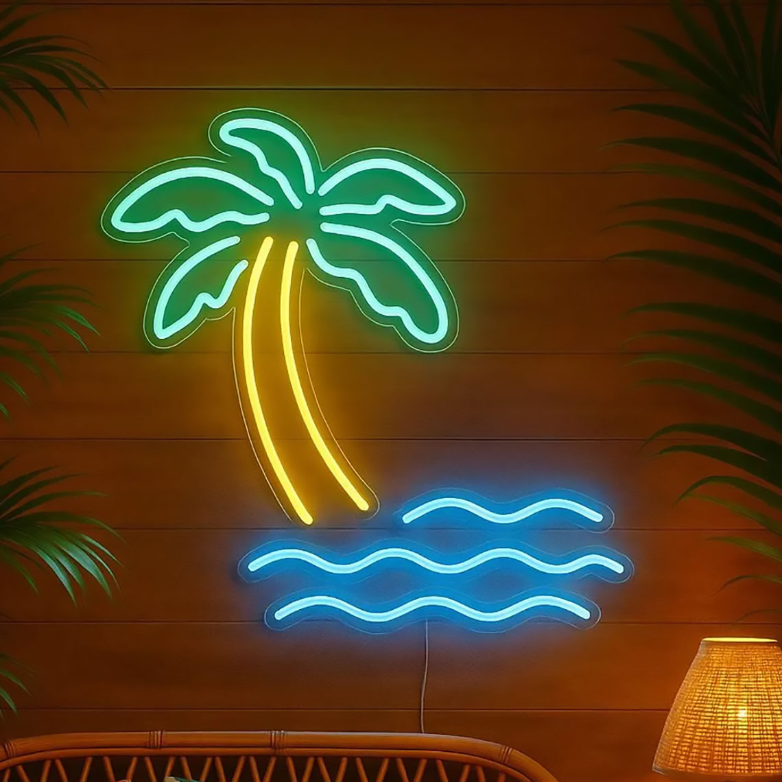 Palm Tree Neon Sign Tropical B - огляд і ціна Home Decor Tree