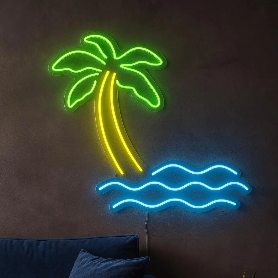 Palm Tree Neon Sign Tropical B - огляд і ціна Home Decor Tree