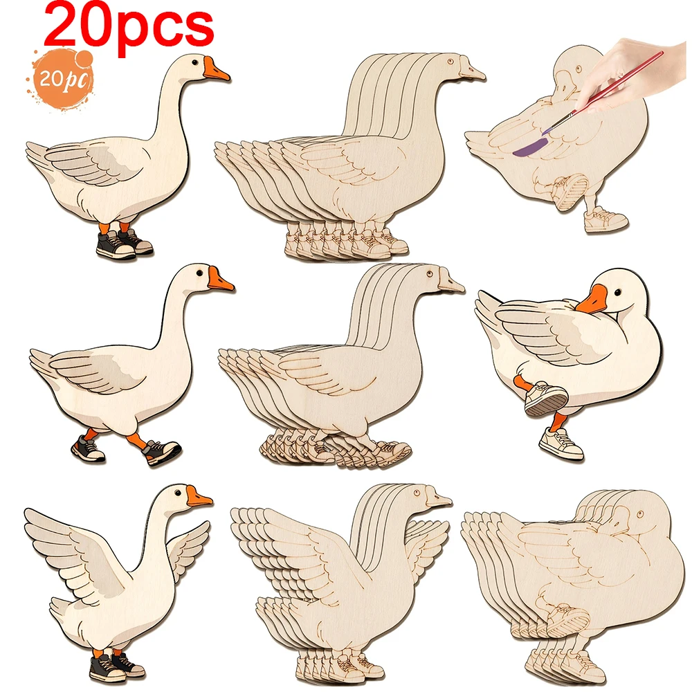 20pcs Unfinished Wooden Craft  - огляд і ціна Home Decor Diy