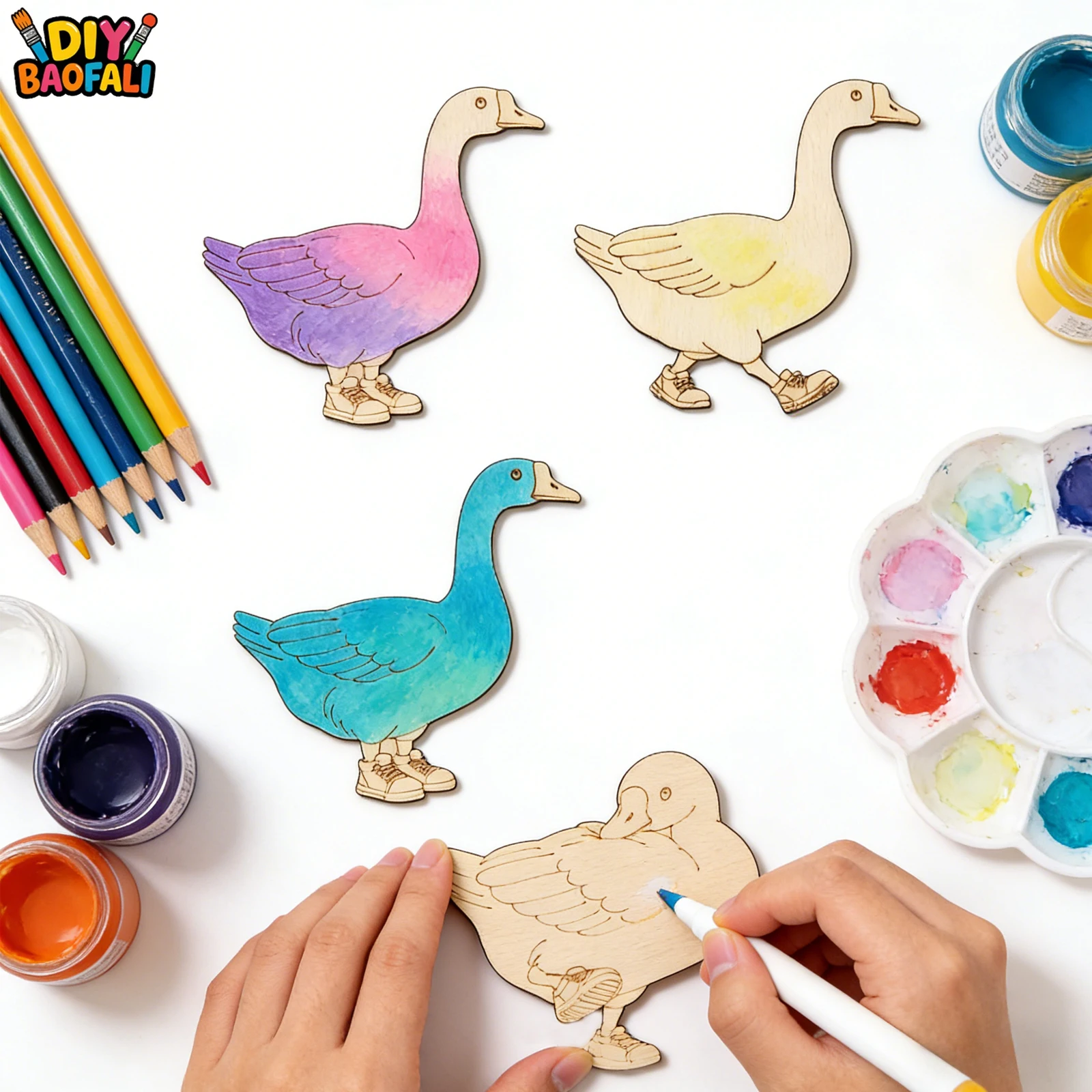 20pcs Unfinished Wooden Craft  - огляд і ціна Home Decor Diy